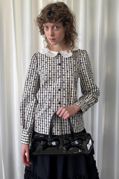 Puff Jacquard Plaid Shirt