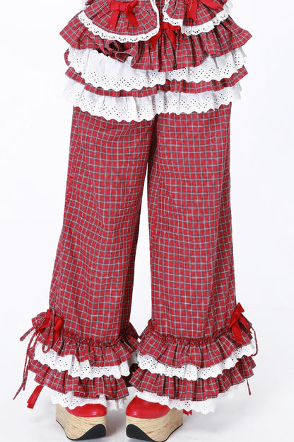 Lolita Style Plaid Long Pants