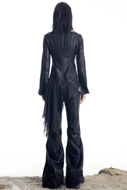 Urban Leather Flared Shirt