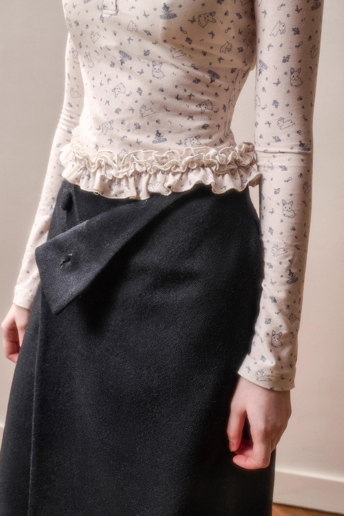 Fluffy Woolen Warm Skirt