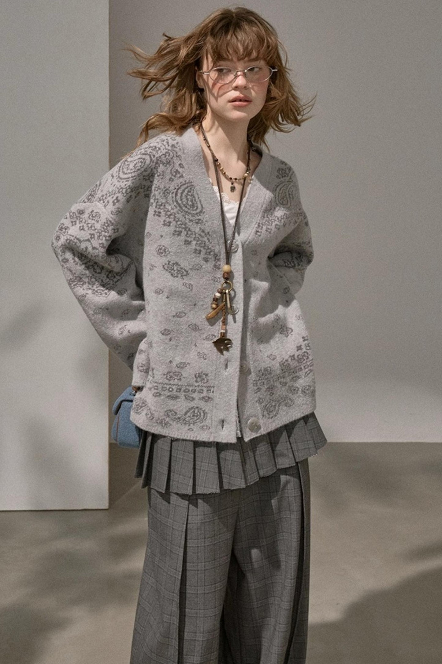 Premium V-Neck Knit Cardigan