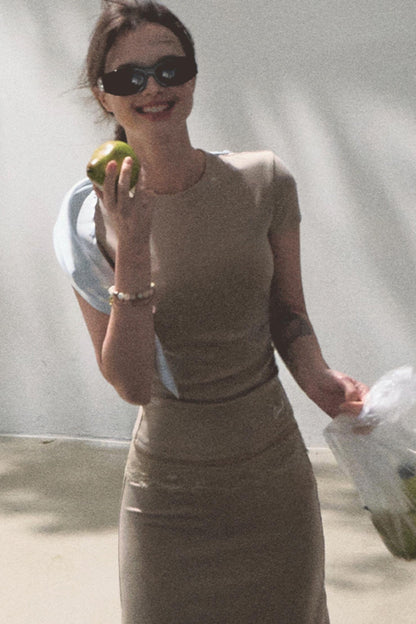 Lace-Trimmed High Waist Skirt