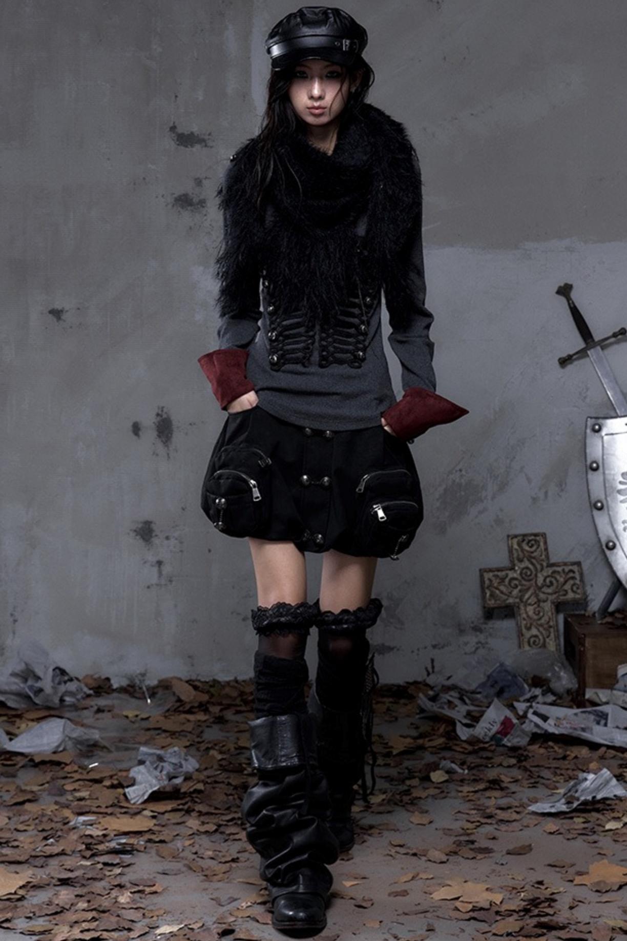 Court Street Leather Skirt