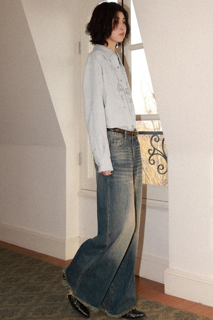 Vintage Whiskered Denim Pants
