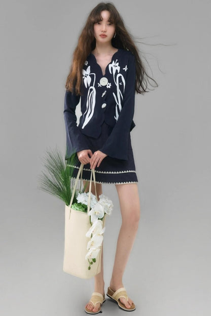 Vintage Lily Flared Sleeve Shirt