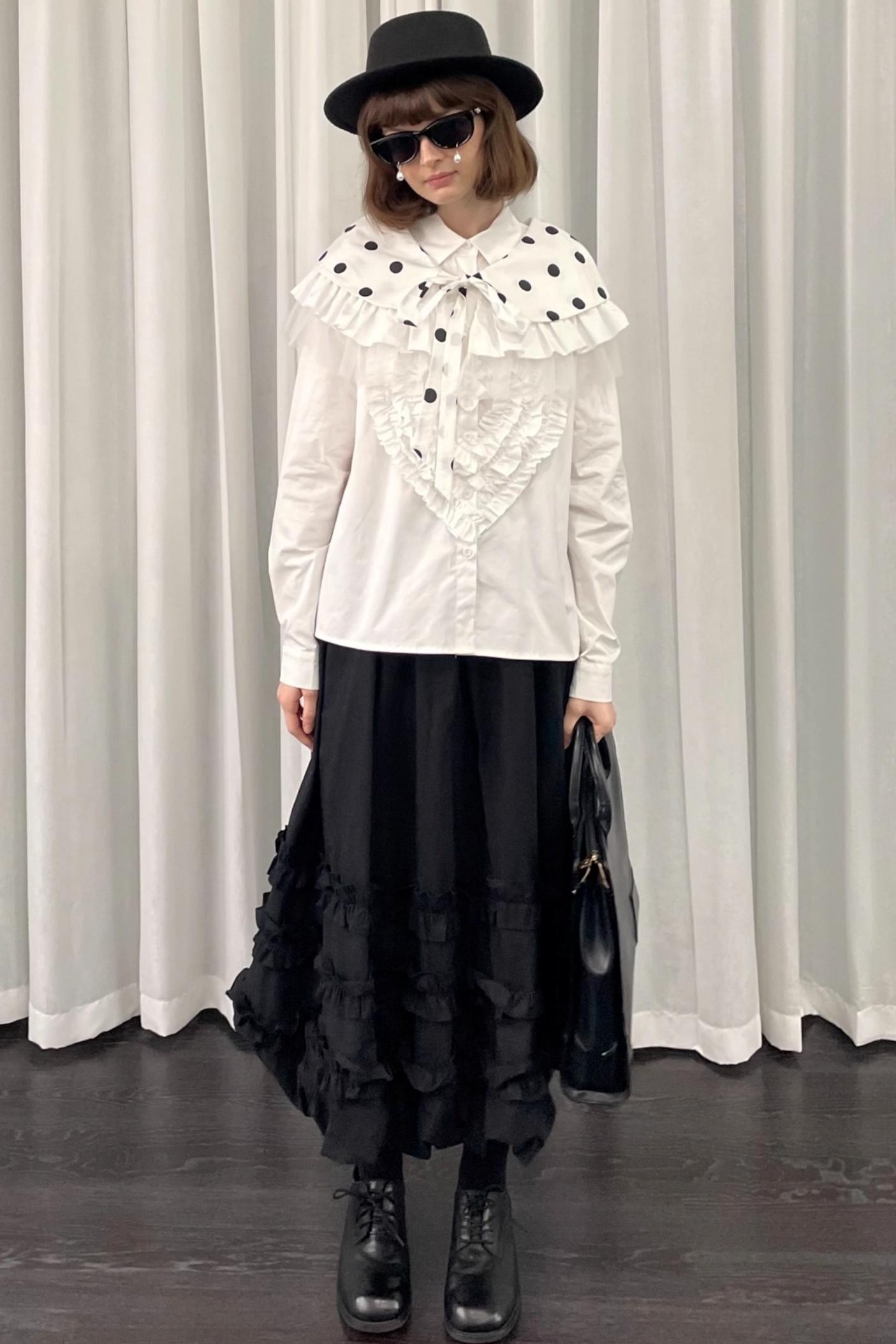 Lace Polka Dot Layered Womens Shawl