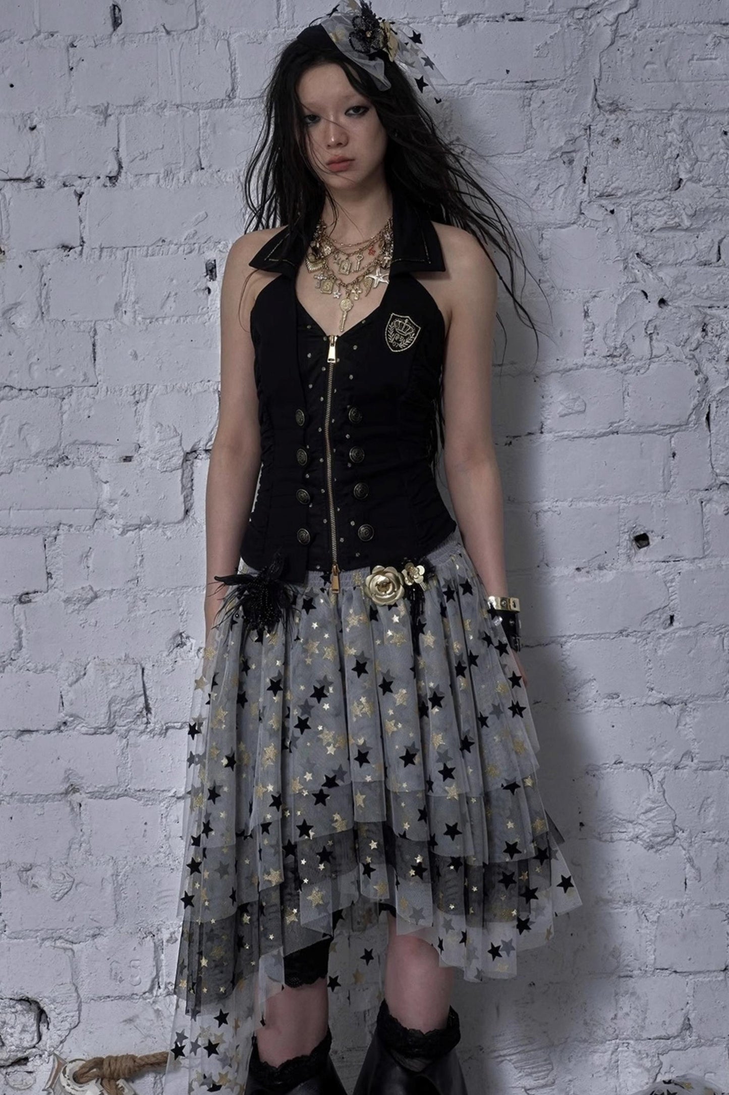 Dreamy Mesh Bustier Gown Dress