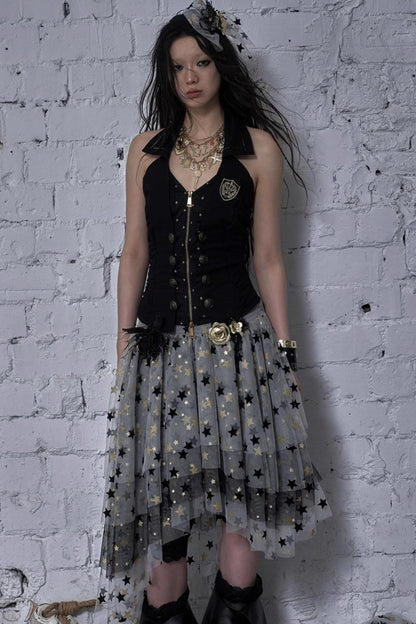 Dreamy Mesh Bustier Gown Dress