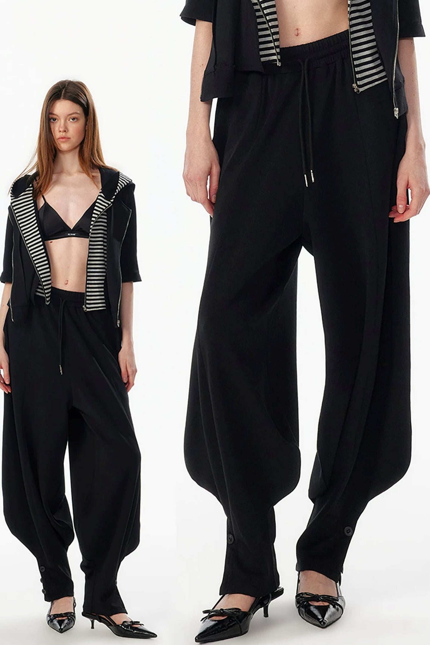 Lantern Cut Jogger Pants