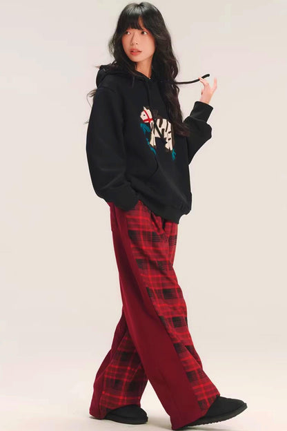 Color-Block Embroidered Hoodie