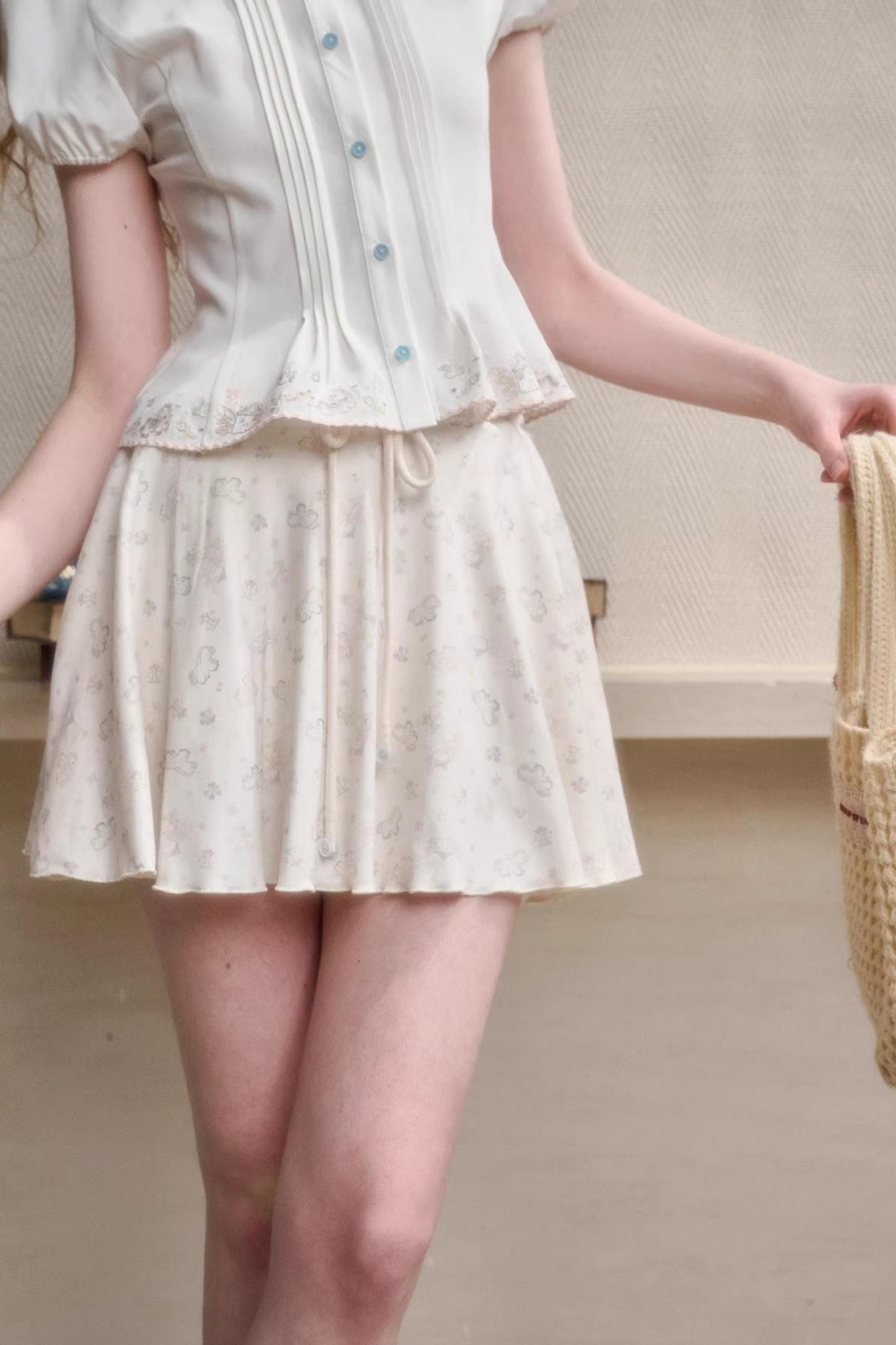 Handmade Embroidered Doll Collar Shirt