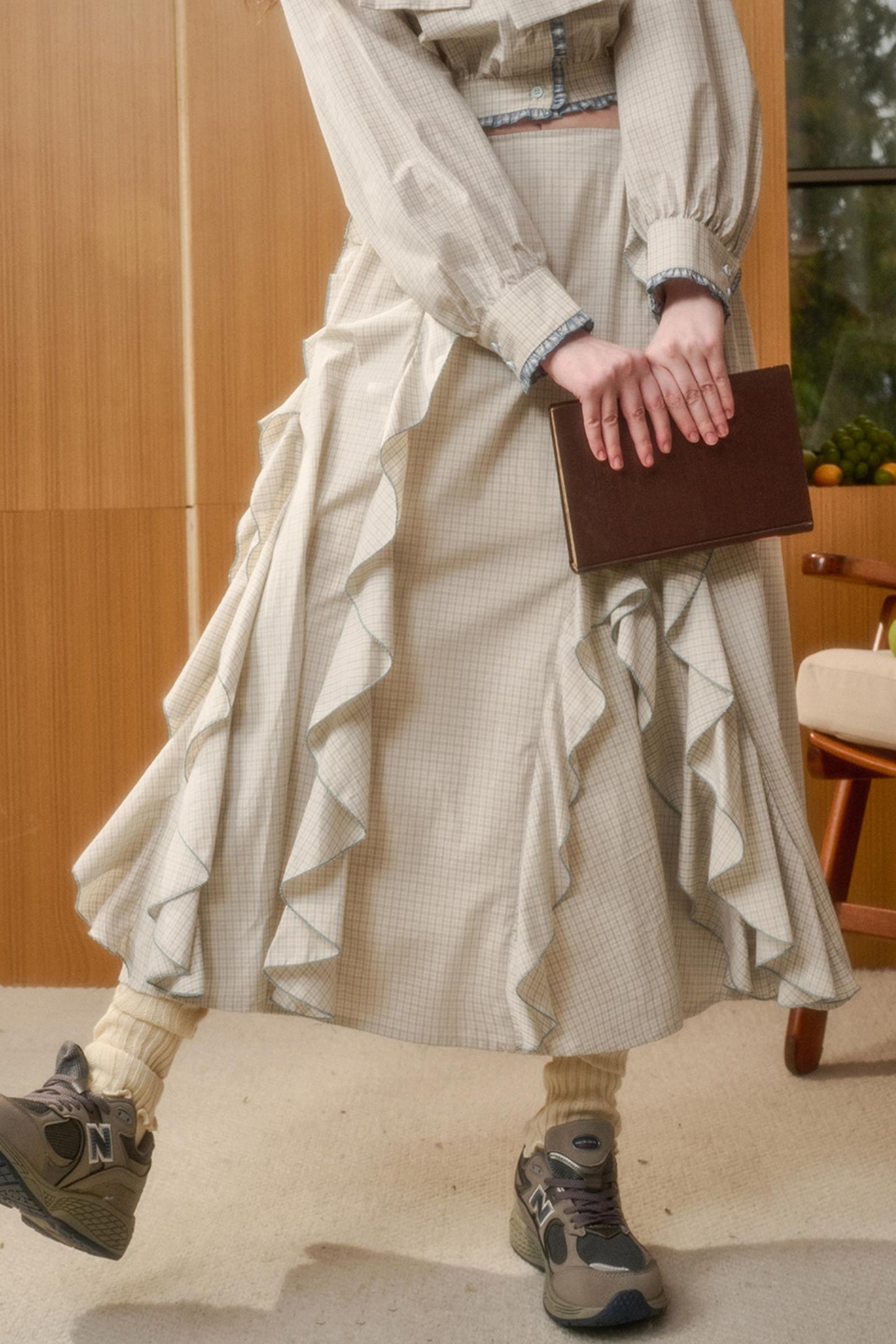 Gentle Wind Cotton Top & Skirt Set-Up