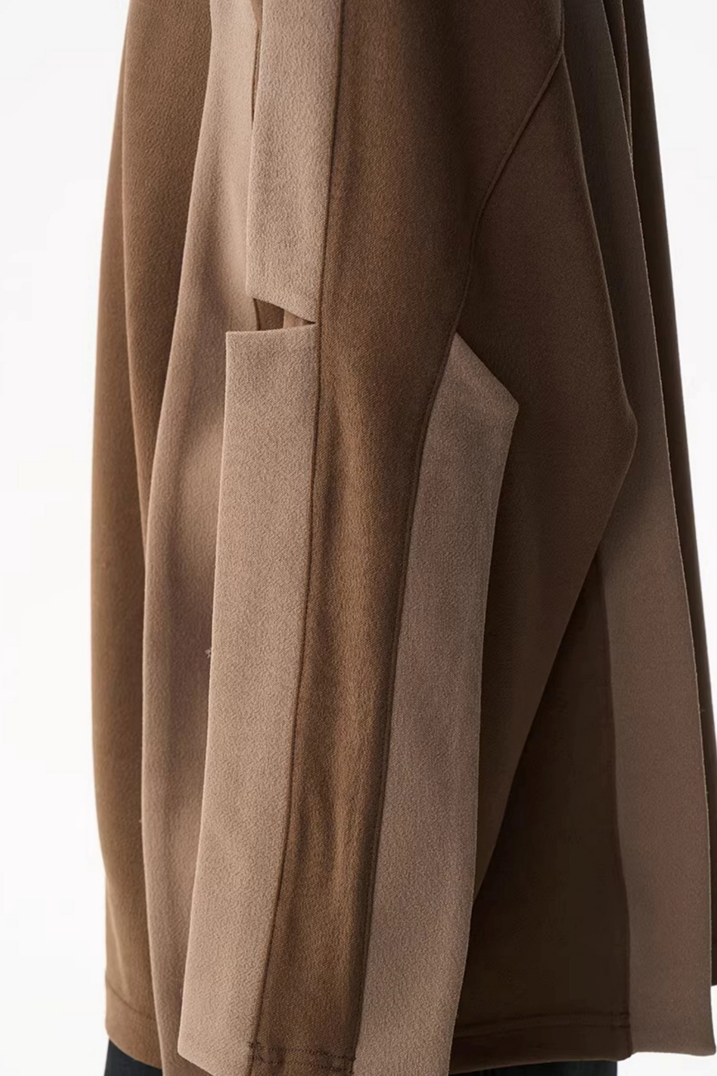 V-Neck Contrasting Long-Sleeved Top