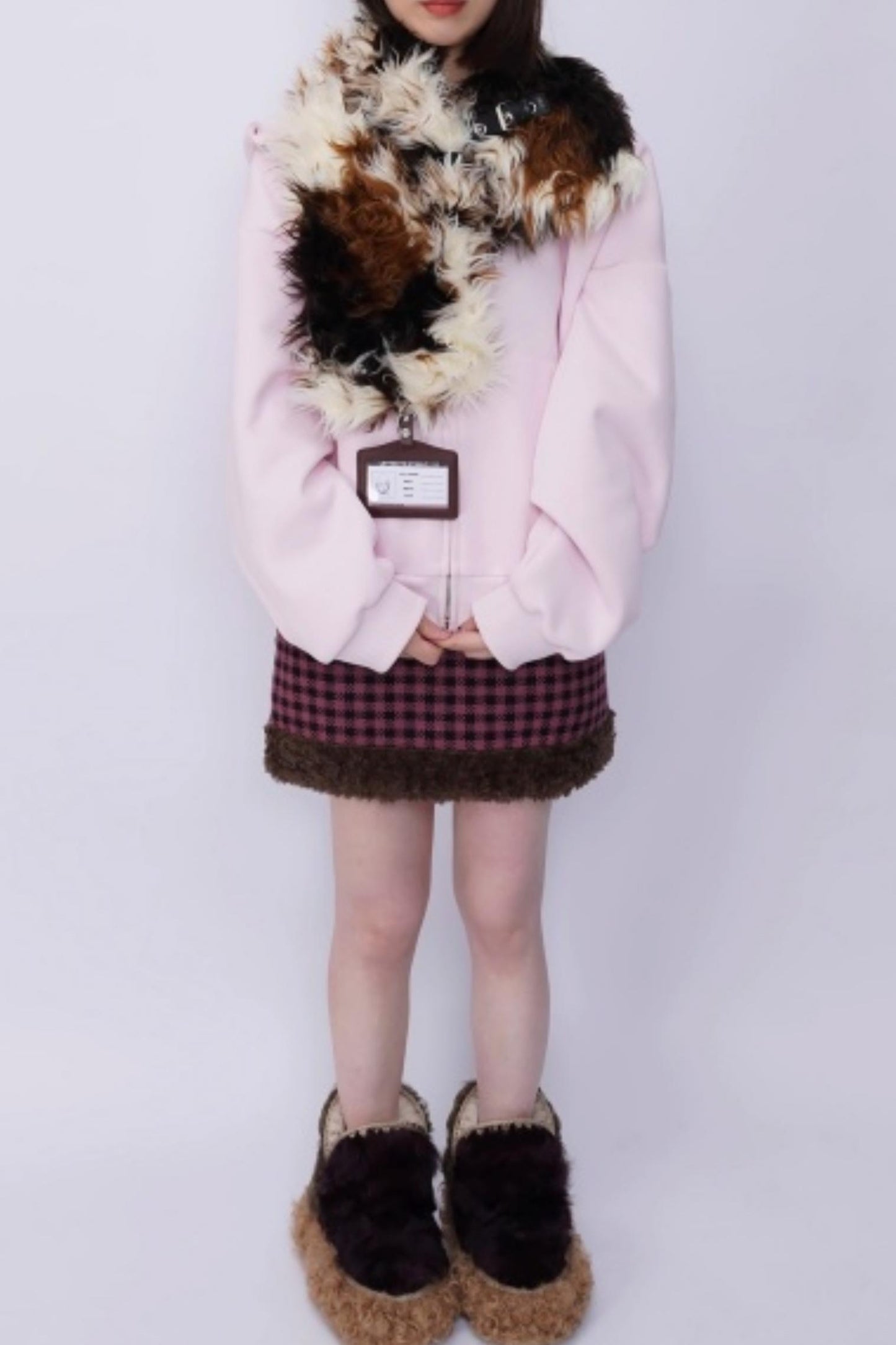 Rebirth Plush Patchwork Scarf