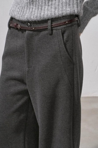 Wool Blend Scimitar Pants