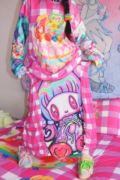 Y2K Plaid Sweatshirt Top