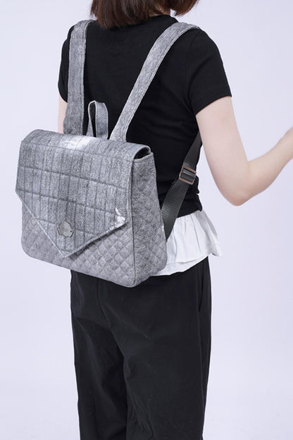 Triangle Flap Rucksack Bag