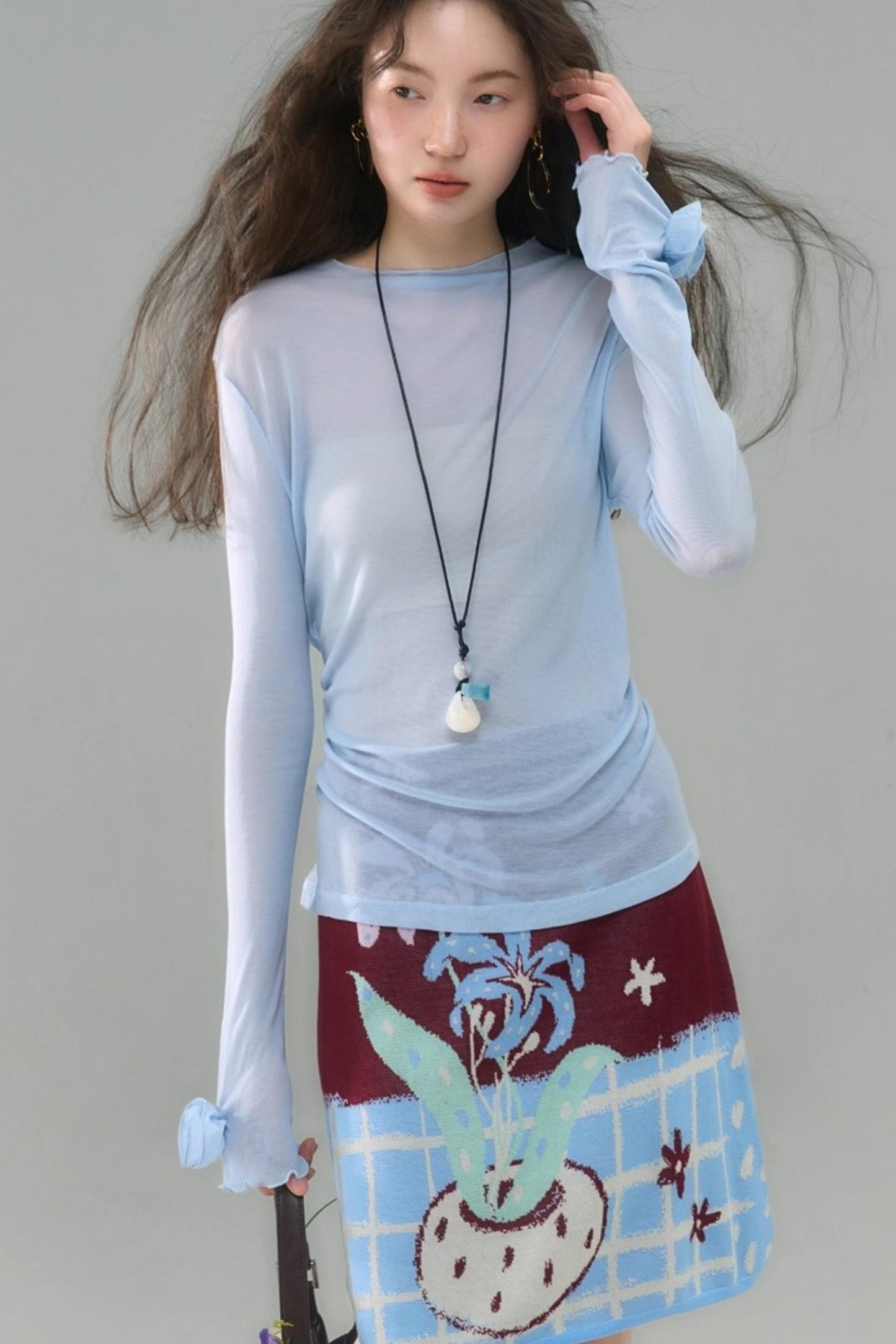 Original Lily Jacquard Tencel Vest Skirt Set-Up