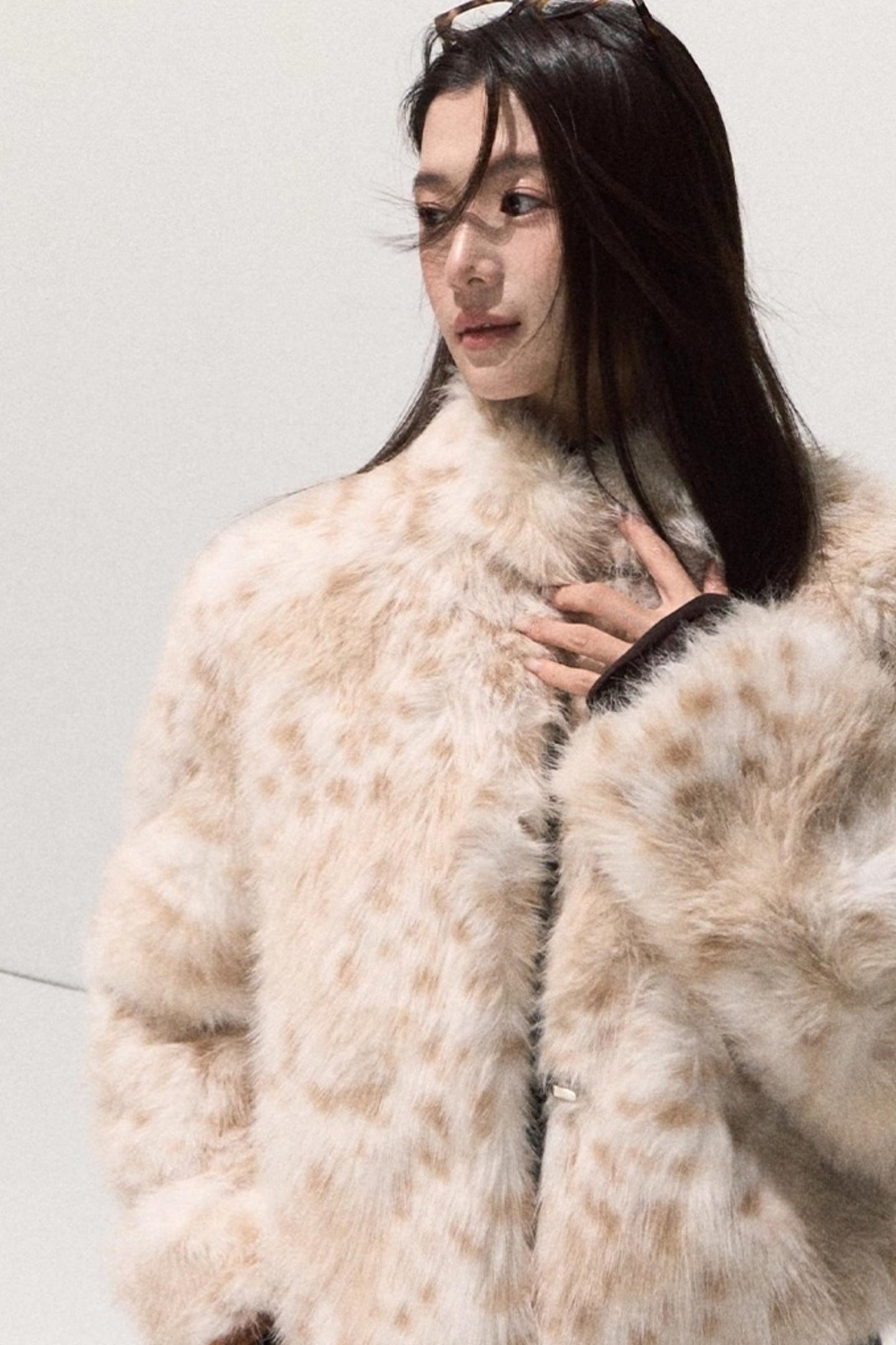 Leopard Print Fur Coat set-Up