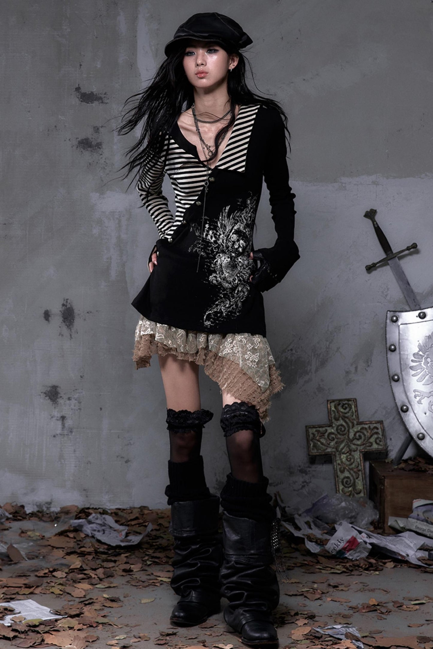 Vintage Striped Knitted Top