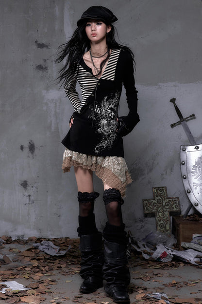 Vintage Striped Knitted Top