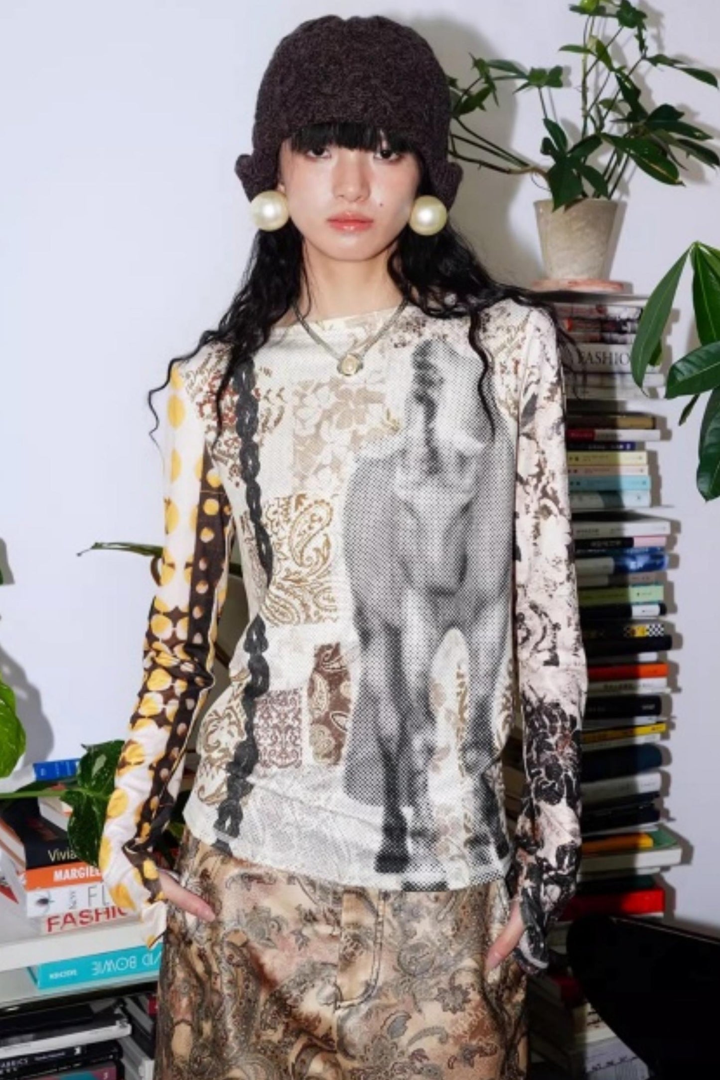 Autumn Niche Printed Sleeve Top