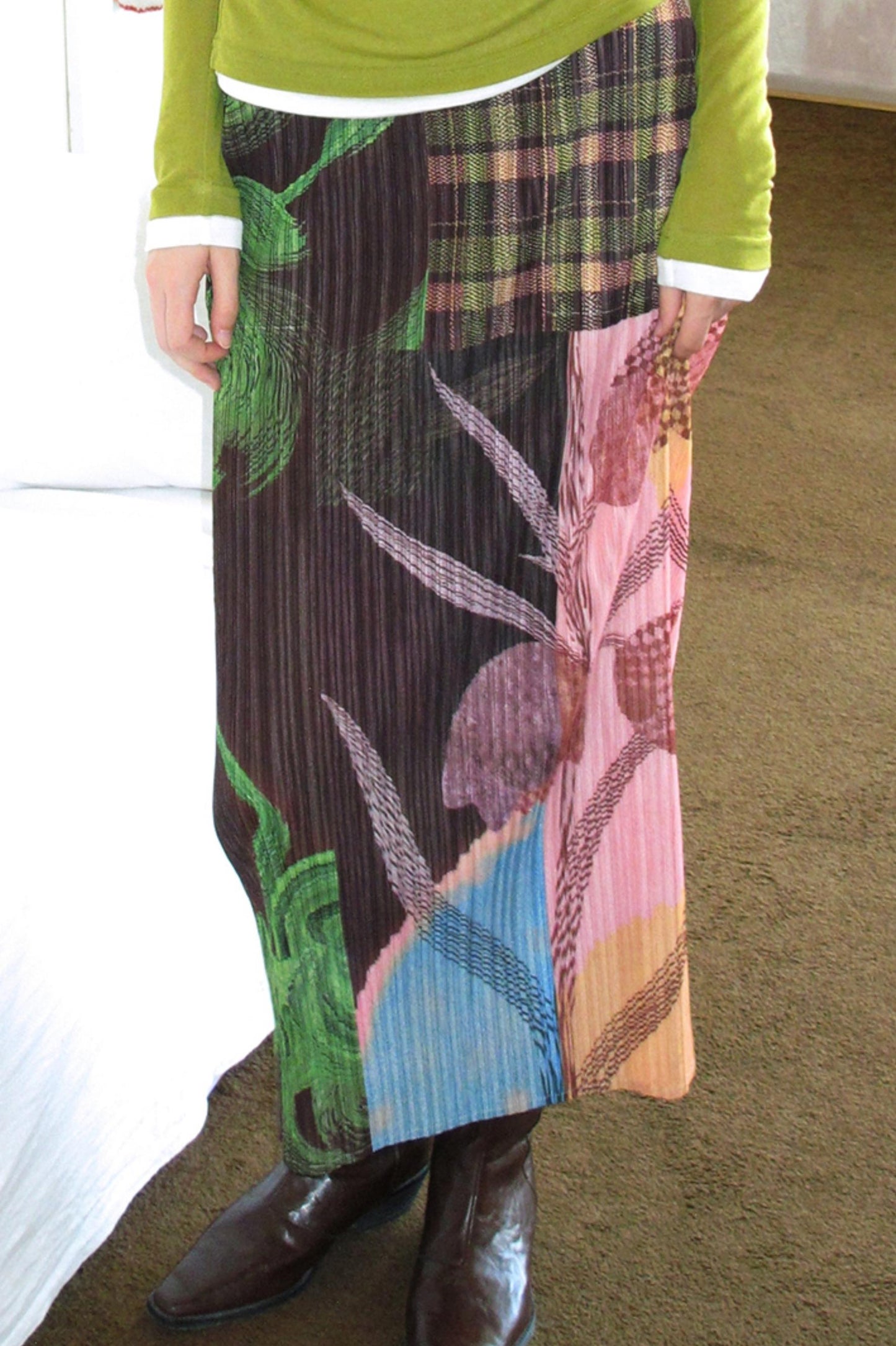 Pleated Retro Wave Skirt