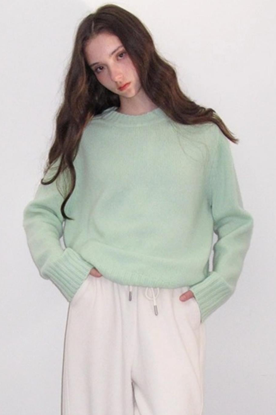 Mint Violet Wool Sweater