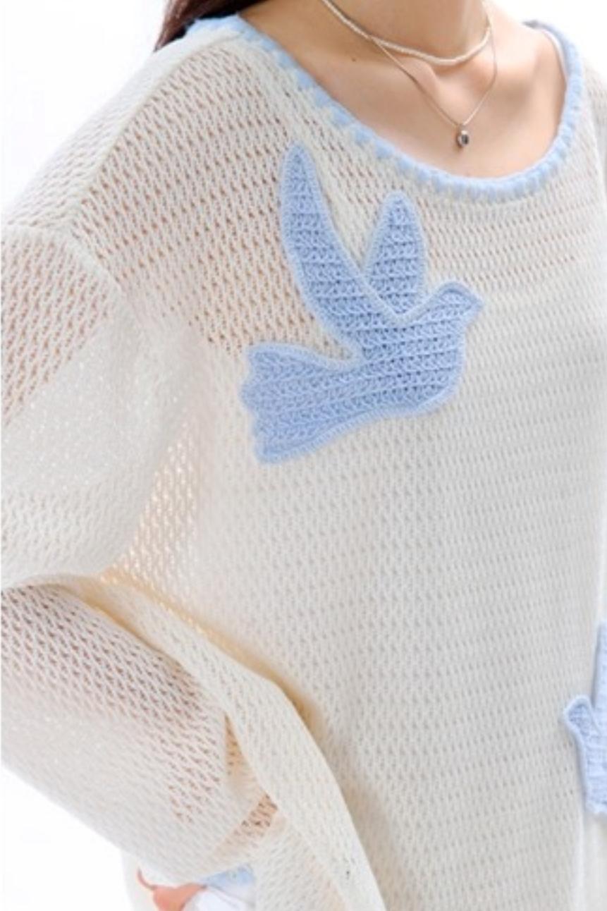 Original Embroidery Knitted T-Shirt