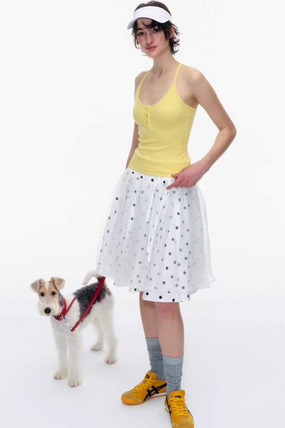 Pure Cotton Polka Dot Skirt