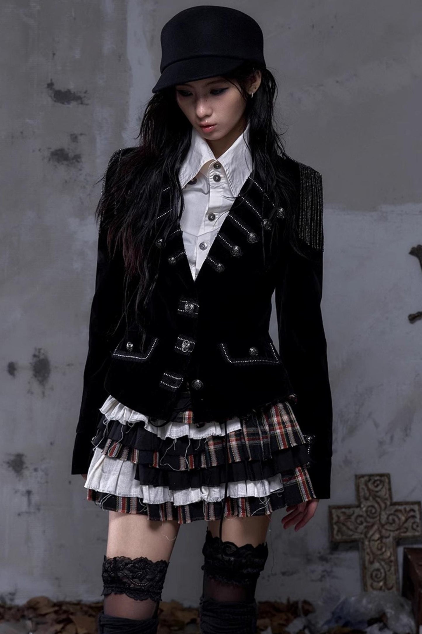 Vintage Rebel Plaid Skirt