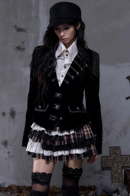 Vintage Rebel Plaid Skirt