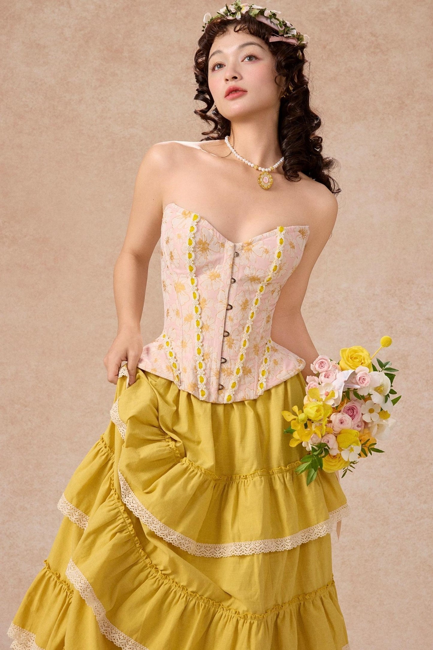 Flower Lace Skirt Set-Up