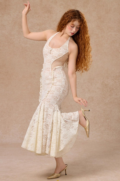 Heartbeat Mermaid Lace Maxi Dress