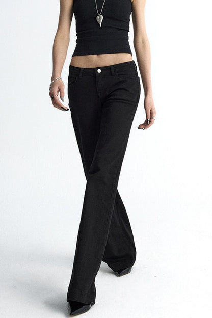 Micro Pocket Straight Leg Jeans