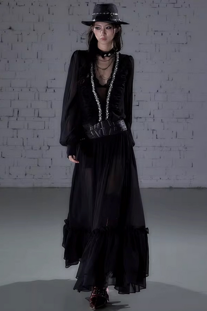Modernes Palast-Chiffonkleid