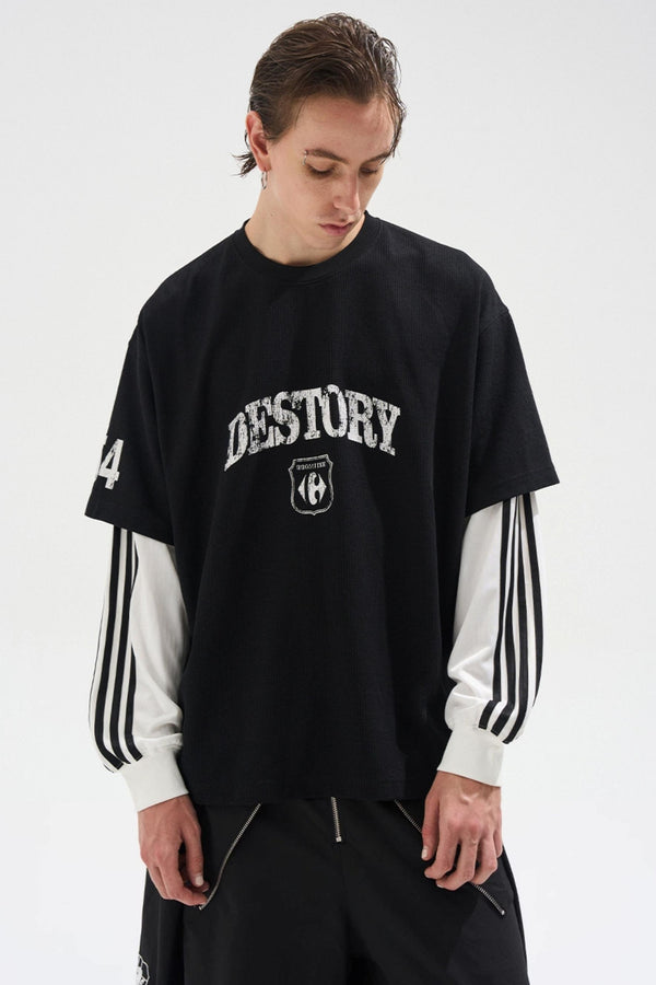 Fake Two Mottled T-Shirt