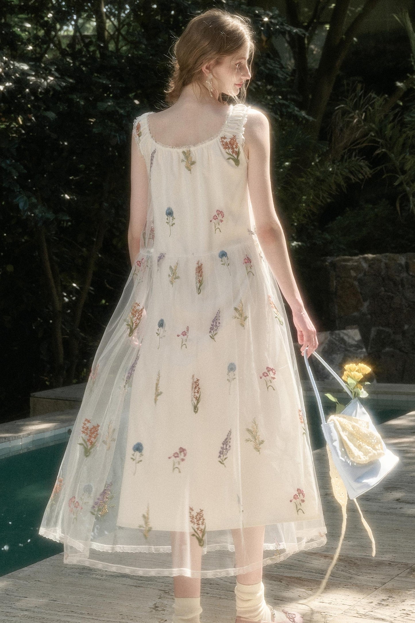 Double Layer Halter Dress