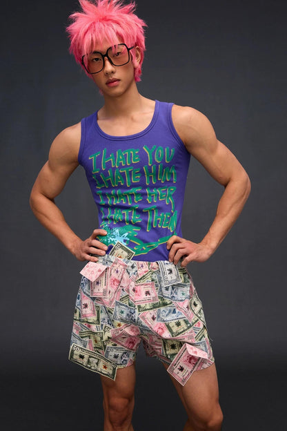 Money Printed Cargo Pants