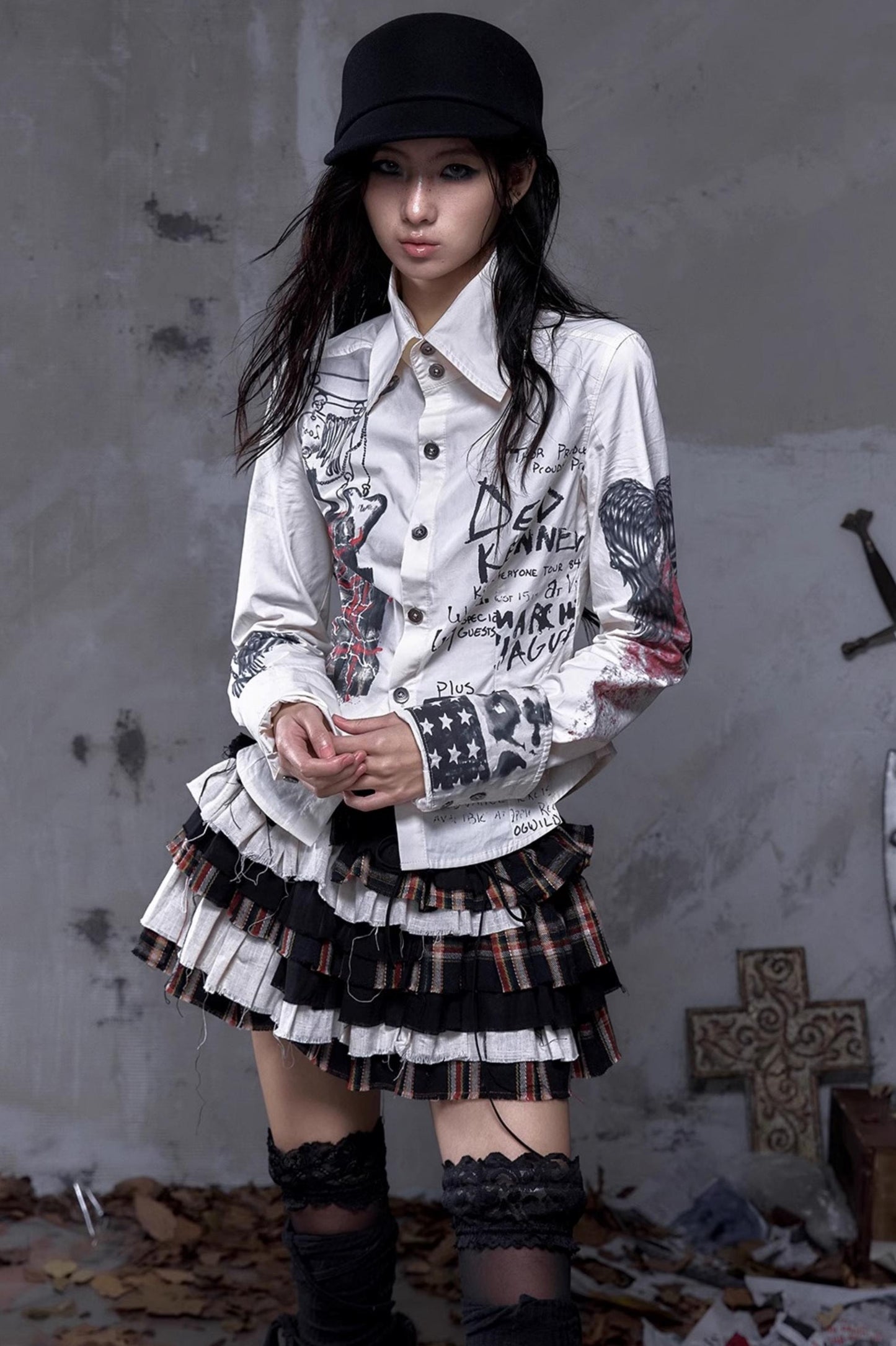 Vintage Rebel Plaid Skirt