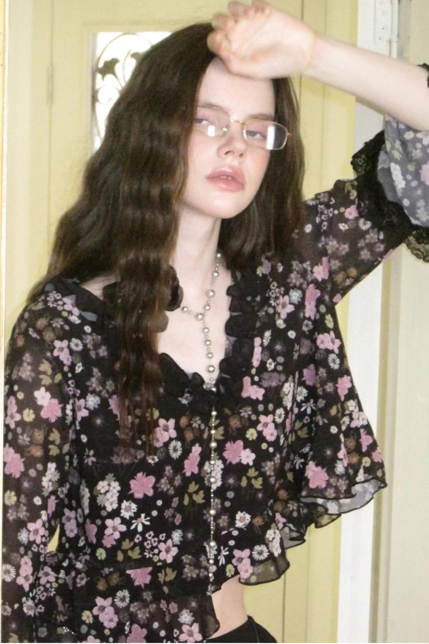 Dark Night Floral Shirt Set-Up