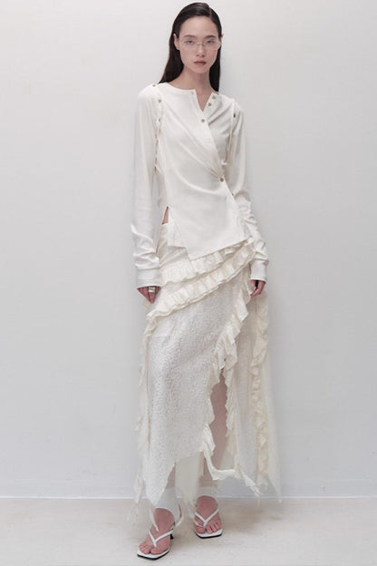 Detachable Round Neck Knitted Cardigan