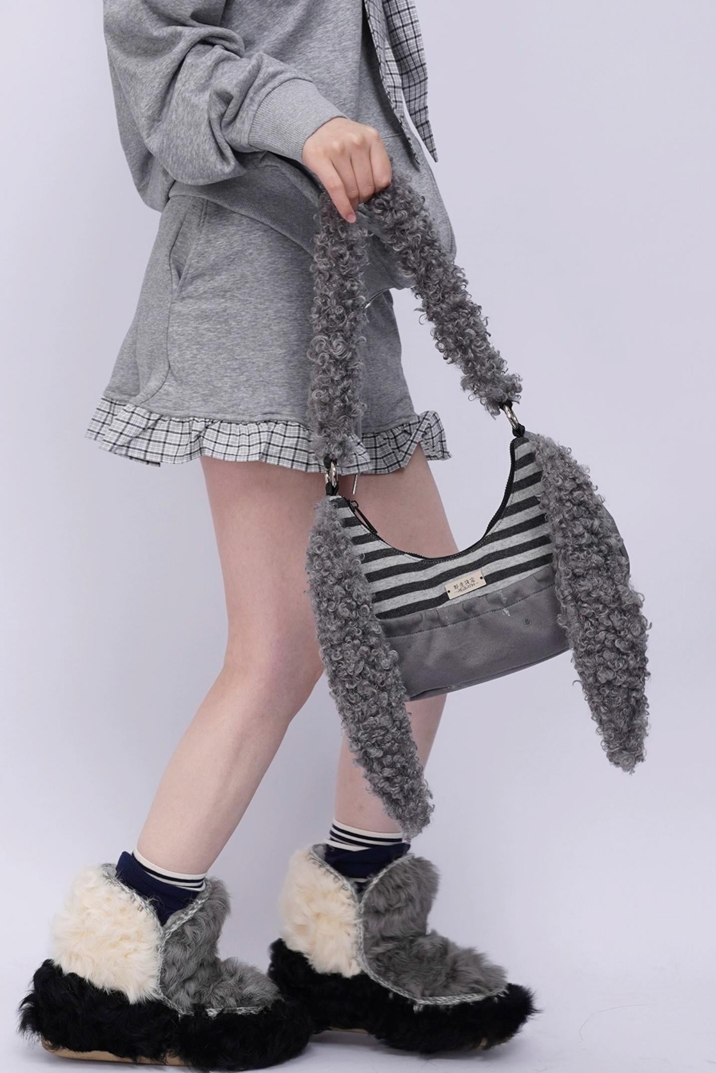 Rabbit Plush Crossbody Bag