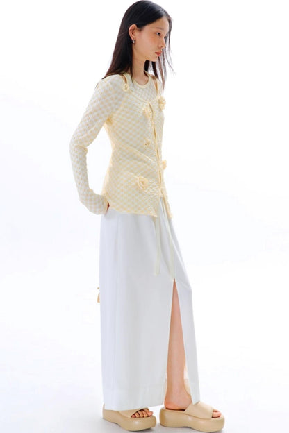 Magnolia Hand-Cranked Appliqué Skirt