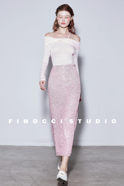 Blooming Pink Sparkle Skirt