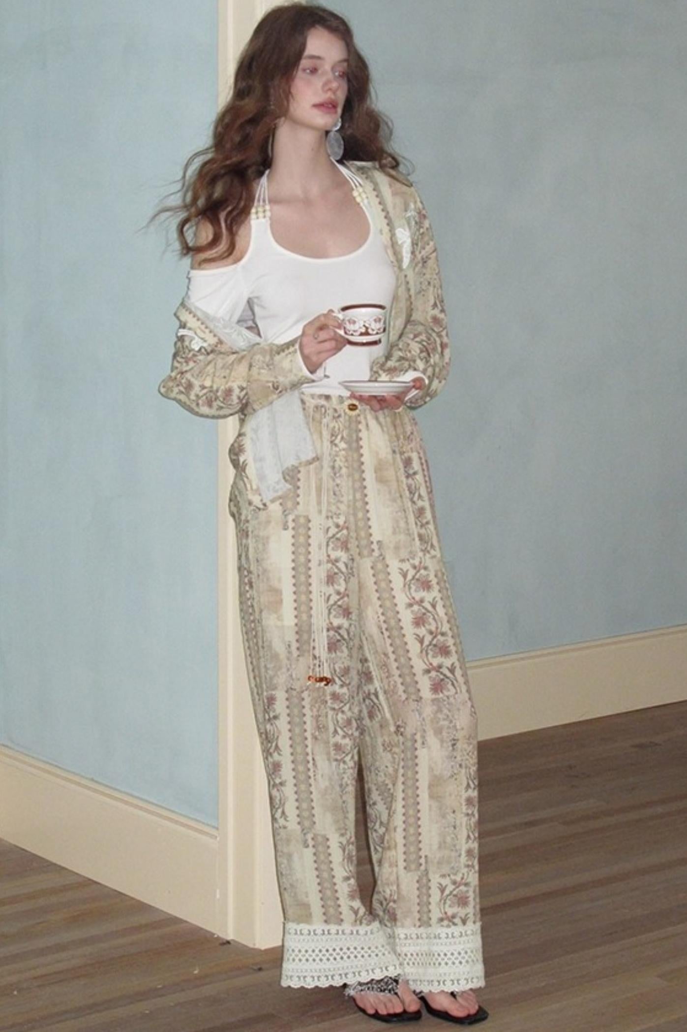 Neoclassical Vintage Lace Pants