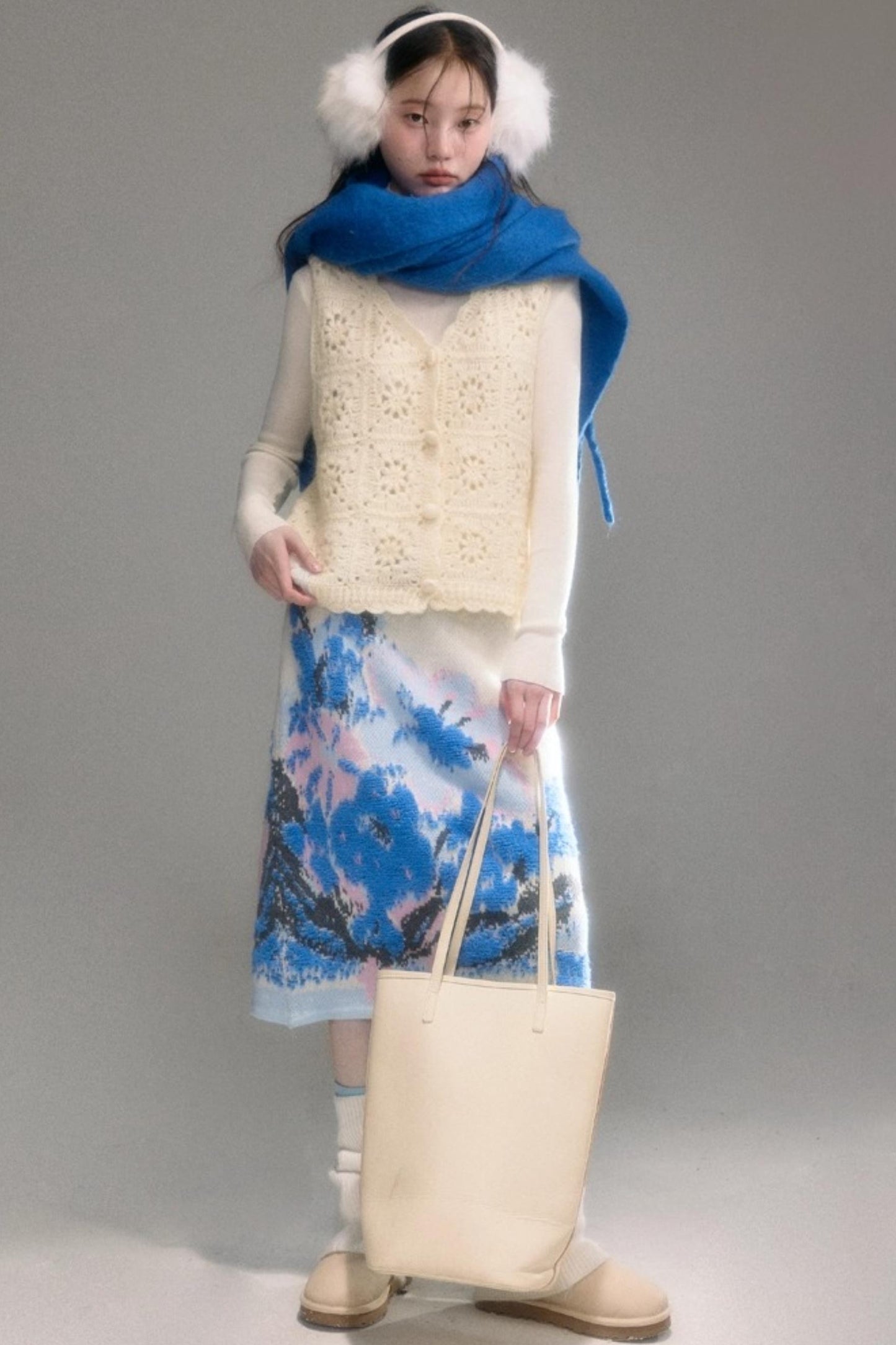 Oil Painting Jacquard Wool Sweater Set-Up