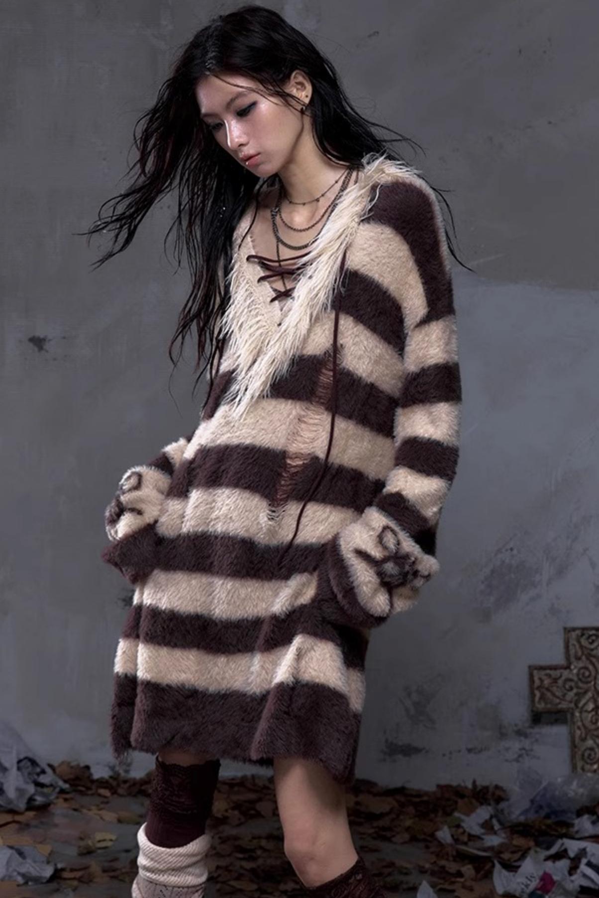 Vintage Street Punk Long Sweater