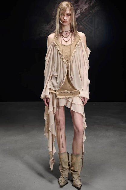 Wilderness Breeze Chiffon Blouse Set