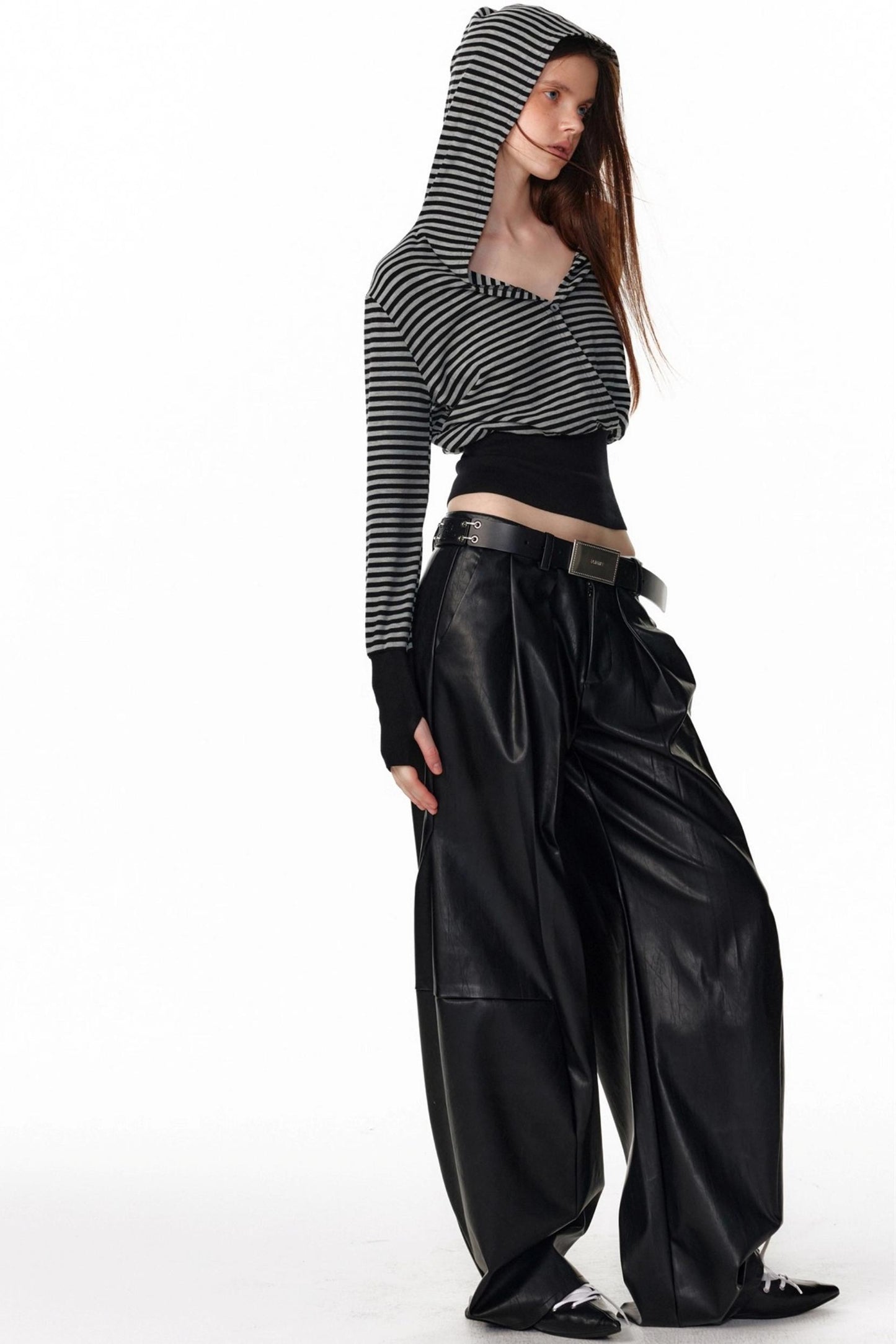 Slim Wool Striped Long Sleeve T-Shirt